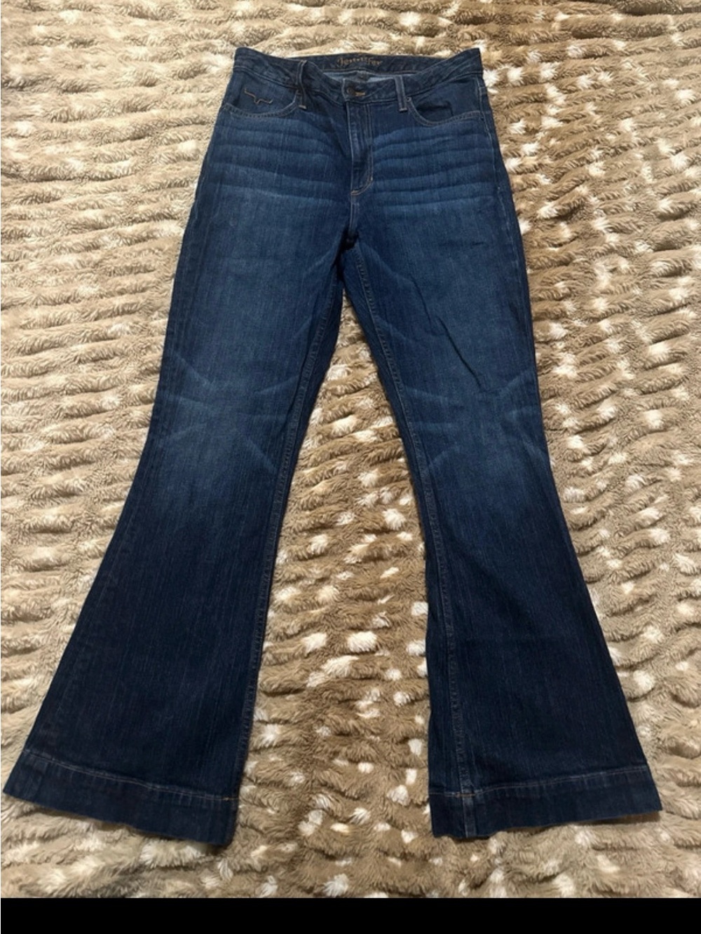 Kimes Ranch Dark Blue Straight Denim Jeans with Contrast Stitching - Picture 4 of 6